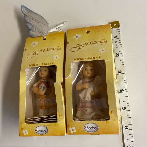 2 Vintage Porcelain Goebel Guardian Angel figures.Still in original box. - Picture 8 of 9